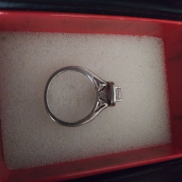 Sterling Silver 925 Engagement Ring Size 7 - Picture 3 of 5
